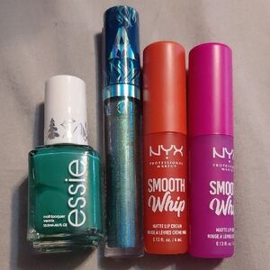 Essie Nail Lacquer in Teal and NYX Smooth Whip Matte Lip Cream Set